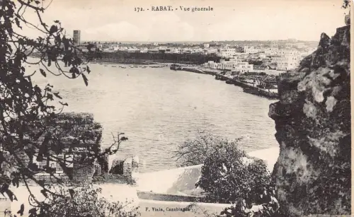 B172 Marokko Rabat Gesamtansicht Vintage Postkarte