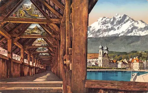 A761 Schweiz Luzern Luzern Inneres Kapellbrücke Postkarte