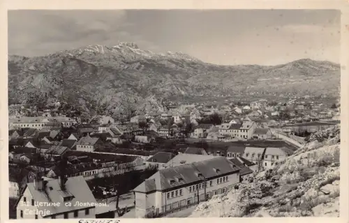 B167 Montenegro Cetinje und Lovcen Berg RPPC Postkarte