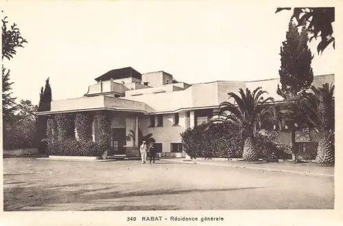 B172 Marokko Rabat Residenz Generale Vintage Postkarte