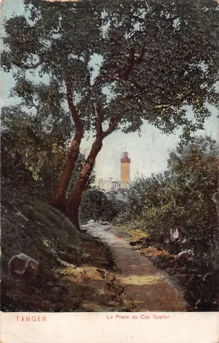 B172 Marokko 1909 Tanger Phare du Cap Spartel Leuchtturm Vintage Postkarte
