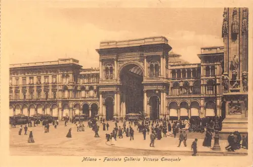 A796 Italien Milano Mailand Fecciata Galleria Vittorio Emanuele Vintage Postkarte