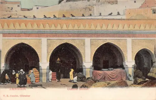 B172 Marokko Tanger Tanger Zollhaus Vintage Postkarte