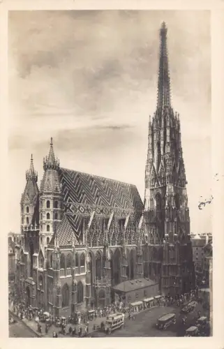 Austria Wien Wien Stephansdom Dombus Vintage Postkarte