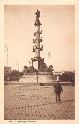 Österreich Tegetthoff-Denkmal Wien Wien Vintage Postkarte