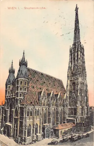 Österreich Stephanskirche Kirche Wien Wien Vintage Postkarte