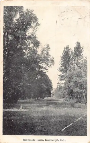 B166 Kanada 1907 Riverside Park Kamloops Private Mailing Card Postkarte