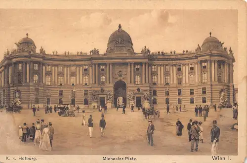 Österreich Wien Wien Michaeler Platz Platz Hofburg Vintage Postkarte
