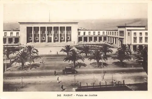 B172 Marokko Rabat Palais de Justice Law Court Vintage Postkarte