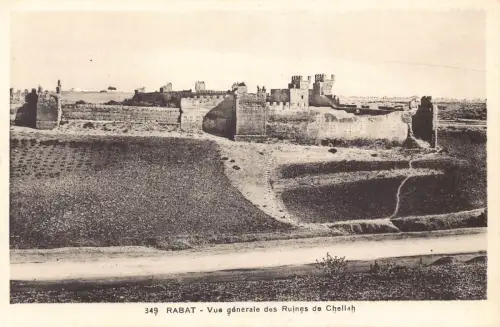 B172 Marokko Rabat Vue generale des Ruines de Chellah Ruinen Vintage Postkarte