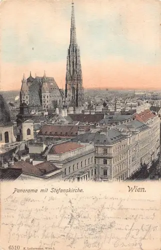 Österreich 1894 Panorama Stephanskirche Kirche Wien Wien Vintage Postkarte