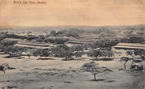 B176 Indien Vogelperspektive Deolali Vintage Postkarte