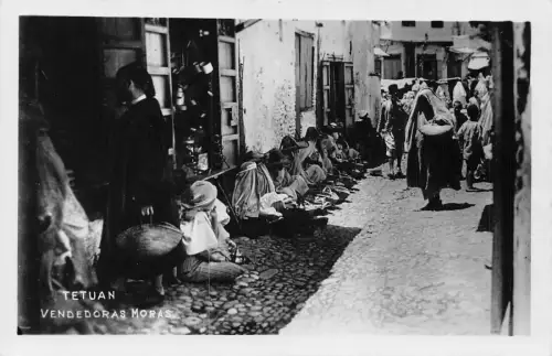 B172 Marokko Tetuan Verkäufer Moras Verkäufer Eingeborene RPPC Postkarte