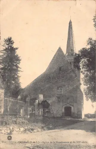 Frankreich 1912 Crissay Eglise de la Renaissance et du XV siecle Kirche Postkarte
