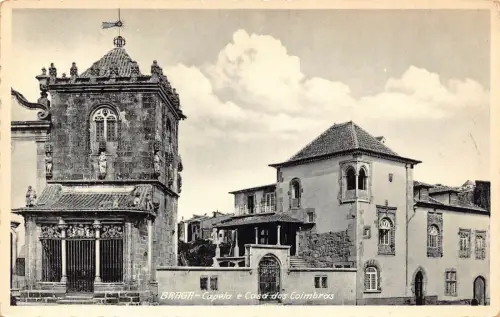 A802 Portugal Braga Capela e Casa dos Coimbras Vintage Postkarte