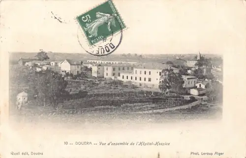 B168 Algerien Douera Vue d'ensemble de l'Hopital Hospiz Vintage Postkarte