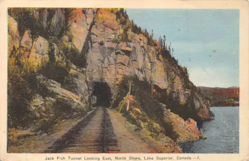 A766 Kanada Jack Fischtunnel North Sore Lake Superior Vintage Postkarte
