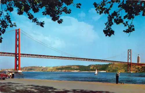 B175 Portugal Lissabon Salazar Brücke Vintage Postkarte