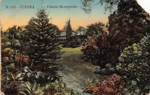 B175 Portugal Cintra Palacio Monserrate Palace Vintage Postkarte