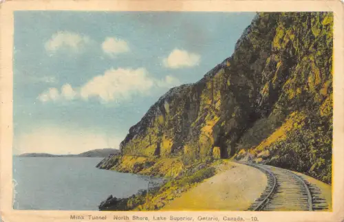 A766 Kanada Nerztunnel North Shore Lake Superior Railway Vintage Postkarte