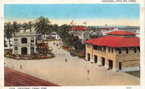 B176 Panama Cristobal Zona del Canal Zone Vintage Postkarte