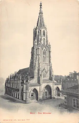 Schweiz Bern Münster Dom Vintage Postkarte