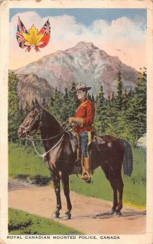 Kanada 1940 Royal Canadian Mounted Police Horse Vintage Postkarte