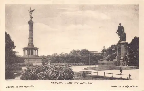 Deutschland Berlin Platz der Republik Vintage Postkarte