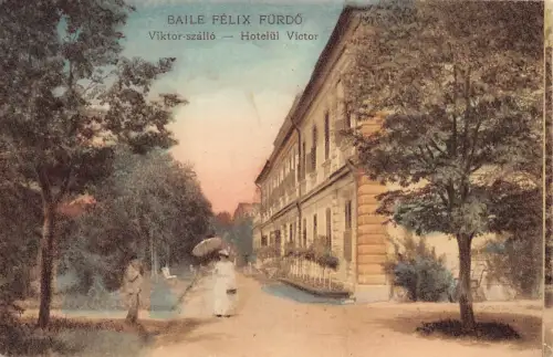 L516 Rumänien Bihor Baile Felix Hotel Victor Vintage Postkarte