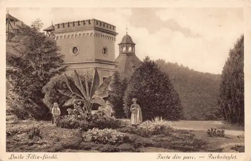 L516 Rumänien Bihor Baile Felix Park Vintage Postkarte