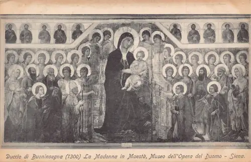 A806 Italien Siena Duccio di Buoninsegna La Madonna in Maesta Museum Postkarte