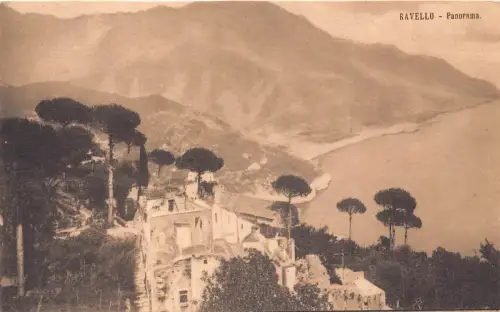 A806 Italien Ravello Panorama Vintage Postkarte