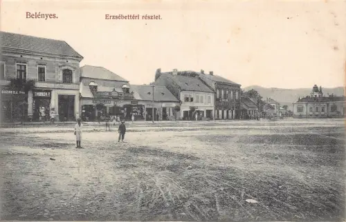 L516 Rumänien Bihor Belenyes Beius judaica Geschäfte Vintage Postkarte