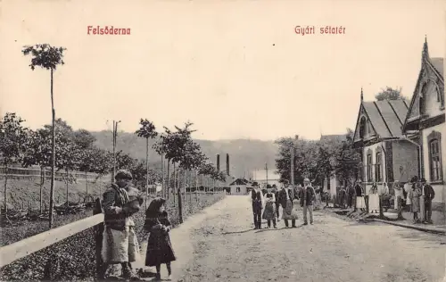 L516 Rumänien Bihor Derna Felsoderna Fabrik Industrie Vintage Postkarte