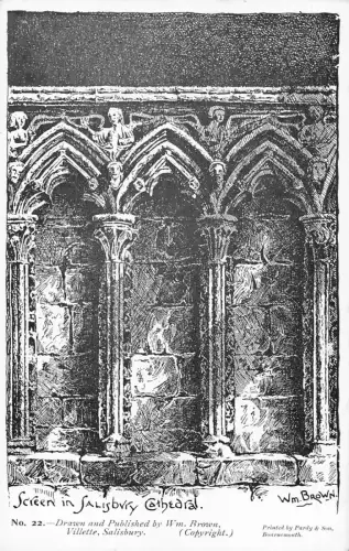 A770 England Kunst Leinwand in Salisbury Kathedrale Vintage Postkarte