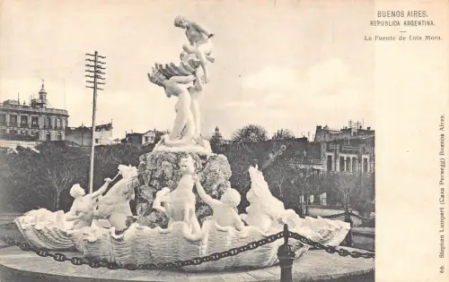 A815 Argentinien Buenos Aires Fuente de Lola Mora Brunnen Vintage Postkarte