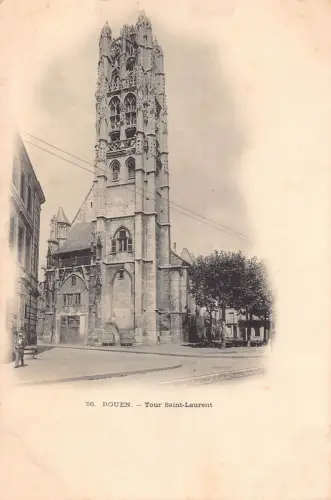 Frankreich Rouen Tour Saint Laurent Turm Vintage Postkarte