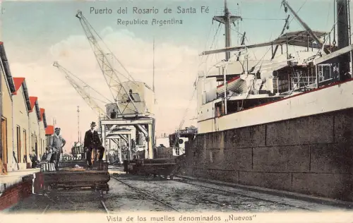 B488 Argentinien Puerto del Rosario de Santa Fe Cranes denominados Nuevos Postkarte