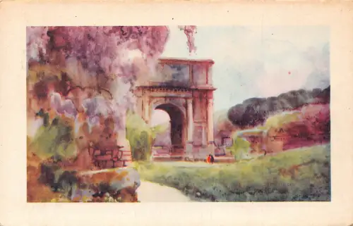 A807 Italien Rom Roma Foro Romano Arco di Tito Kunst Vintage Postkarte