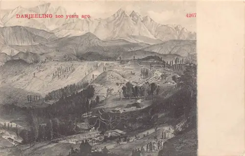 A906 Indien Darjeeling vor 200 Jahren Vintage Postkarte
