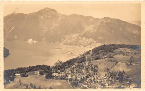 Schweiz Morschach und Axenfels Vintage Postkarte