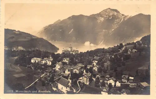 Schweiz Morschach und Axenfels alte Postkarte.