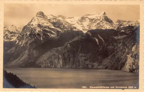 Schweiz Vierwaldstättersee und Urirotstocksee Vintage Postkarte