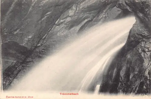A809 Schweiz Truemmelbach Wasserfall Vintage Postkarte
