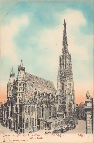 A002 Österreich Wiener Dom Metropolitan Pfarrkirche St. Stephan Postkarte