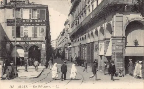 L391 Algerien Alger Street Bab-El-Azoun Caffee Vieux Grenadier Oxygenee cusenier