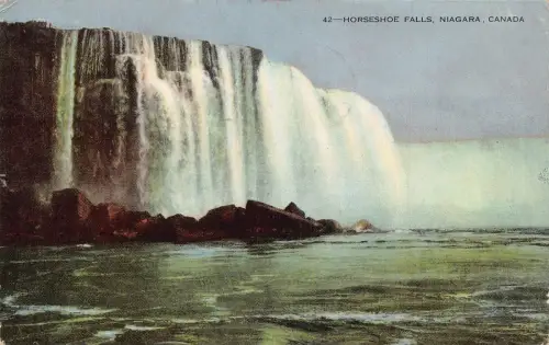 Kanada 1941 Niagara Horseshoe Falls Vintage Postkarte