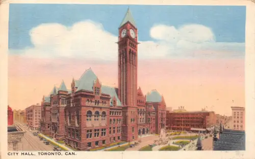 Kanada 1940 Rathaus Toronto Vintage Postkarte