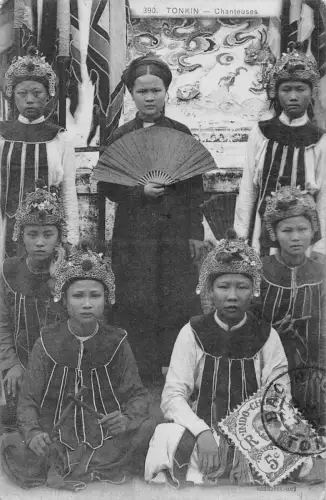 Vietnam Indochina Tonkin 1912 ethnische Vintage Postkarte