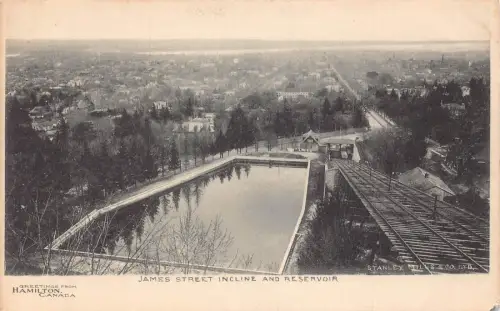L387 Kanada Grüße Hamilton James Street Steigung und Reservoir Postkarte